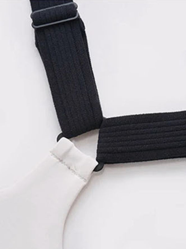 Adjustable shoulder strap sports bra fitness shockproof comprehensive training sports suit