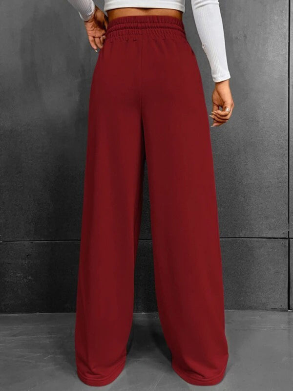 Straight leg loose wide leg casual trousers