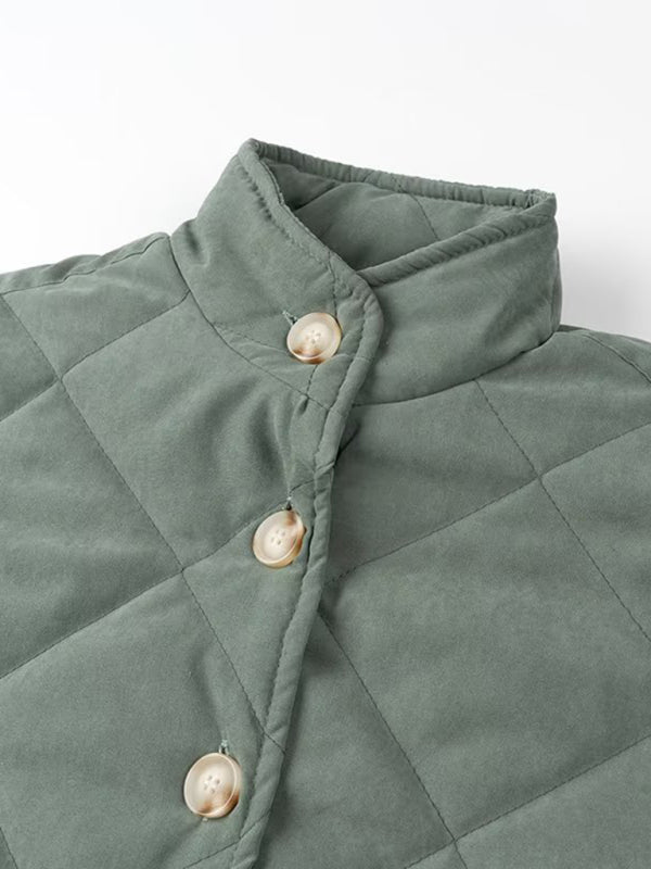 Diamond lattice stand collar jacket