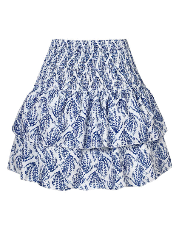 Women's Ruffled Floral Half-length Pleated Skirt