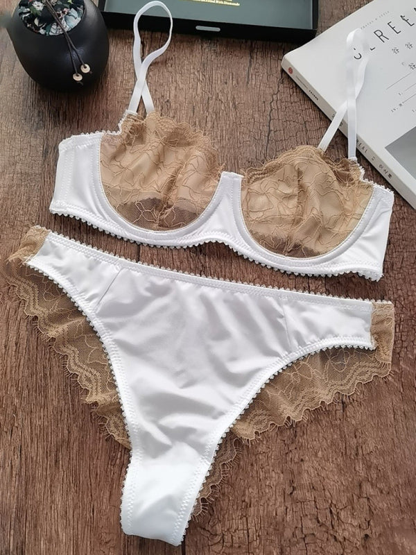 Lace underwear ultra-thin push-up bra set