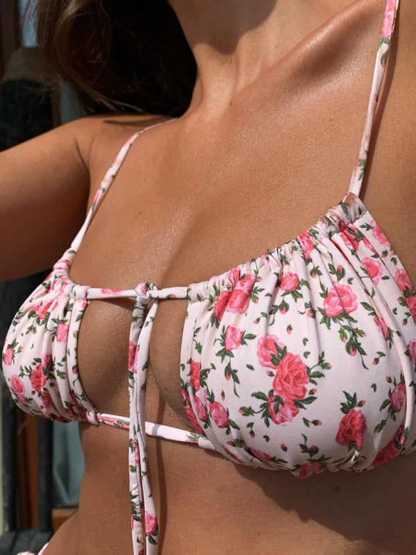 Small fresh printed strap bikini
