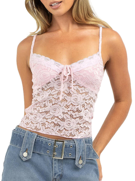 Women's lace V-neck camisole top