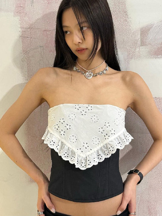Hollow contrast color tube top