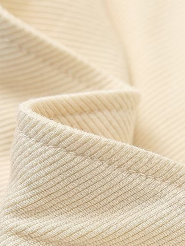 Women's tube top asymmetrical knitted skirt set