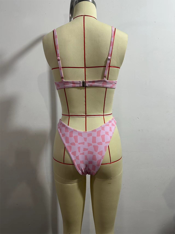 Two-piece Vacation Women's Printed String Bikini