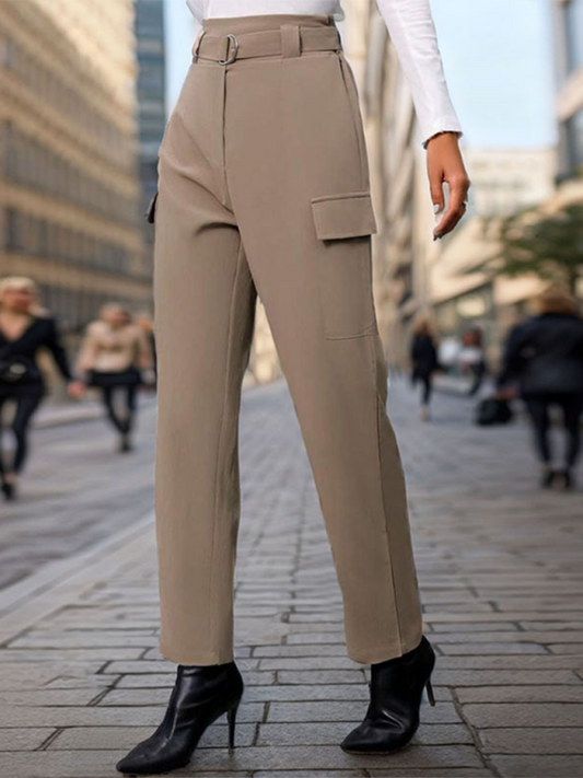 Women's lace-up commuter pocket trousers
