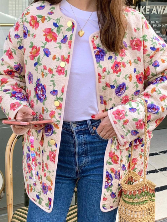 Ladies floral print jacket