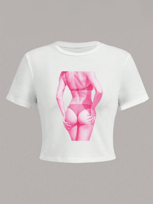 Women's Street Fashion Round Neck T-shirt
