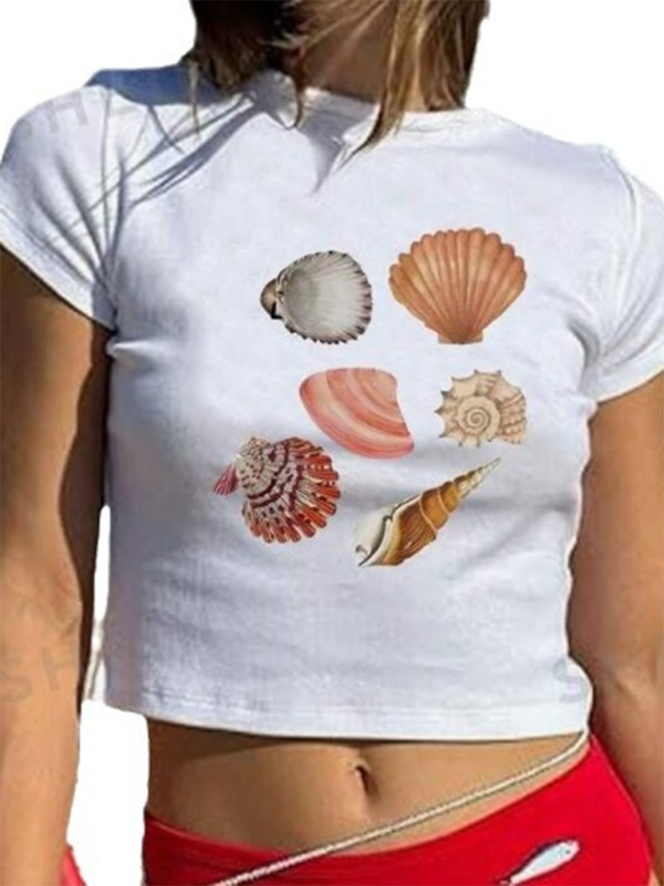 Women's Street Fashion Round Neck T-shirt