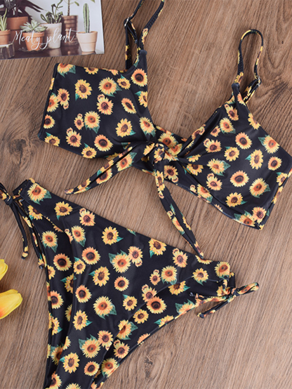 Love sunflower print bikini
