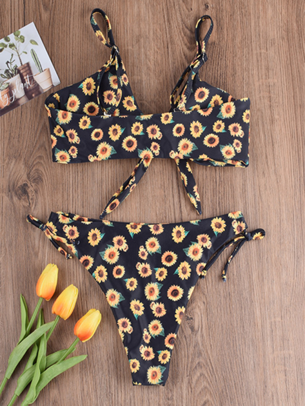 Love sunflower print bikini