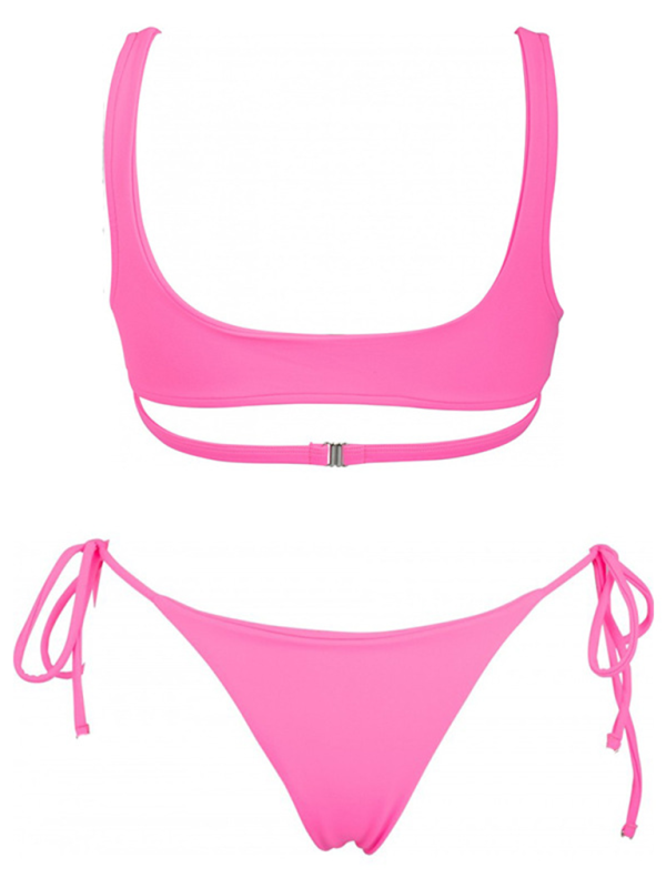 Solid color love ring swimsuit
