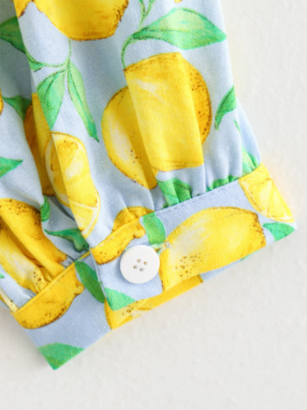 Lemon print shorts set