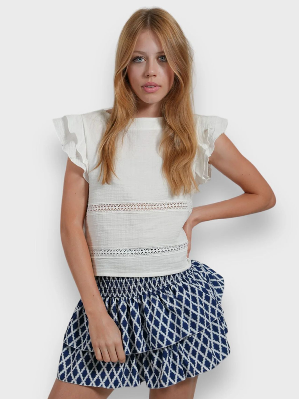 Women's casual cake striped print short skirt