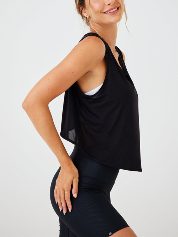 Beautiful back fitness casual all-match top