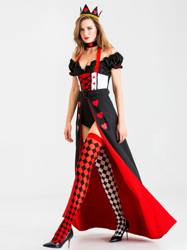 Halloween Cosplay Queen Of Hearts Uniform