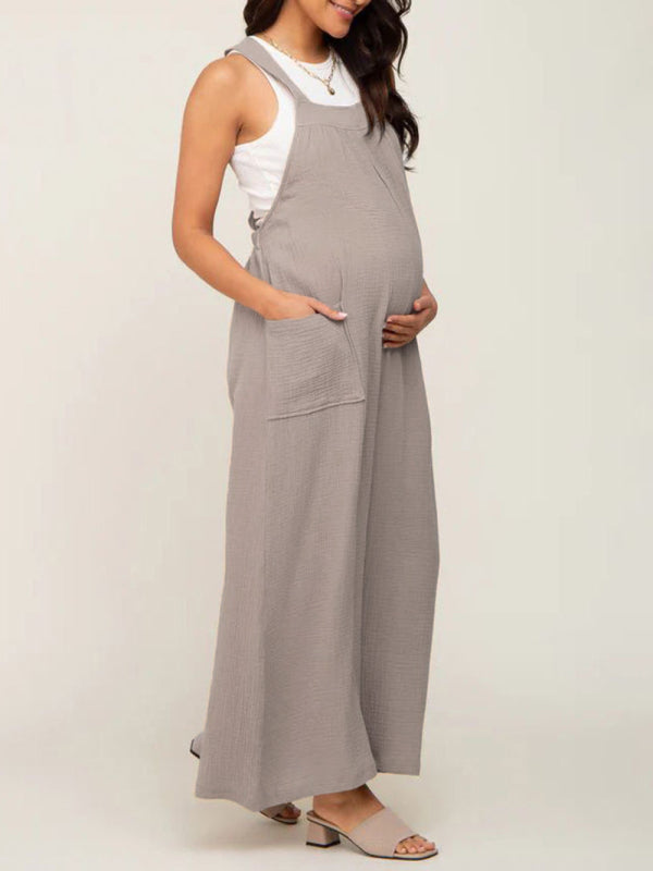 Maternity Woven Loose Lace Casual Overall