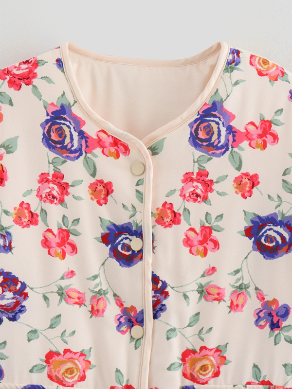 Ladies floral print jacket