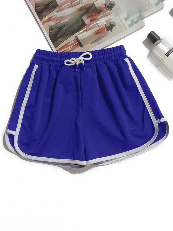 Sports style three-quarter shorts - Blue / S