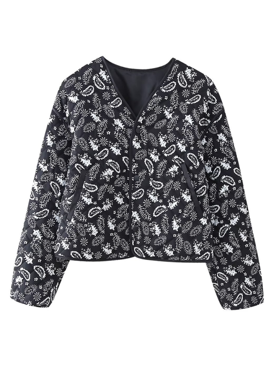 Street Fashion Casual Printed Jacket - Pink / S