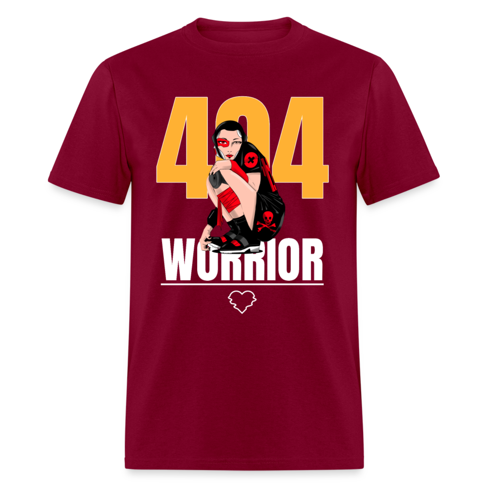 Unisex Classic T-Shirt 404 WORRIOR - burgundy