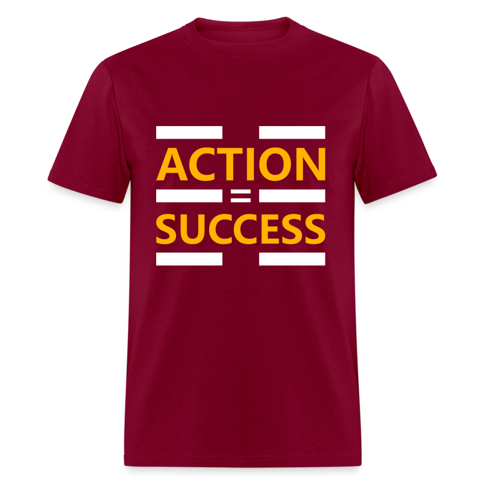 Unisex Classic T-Shirt ACTION = SUCCESS - burgundy