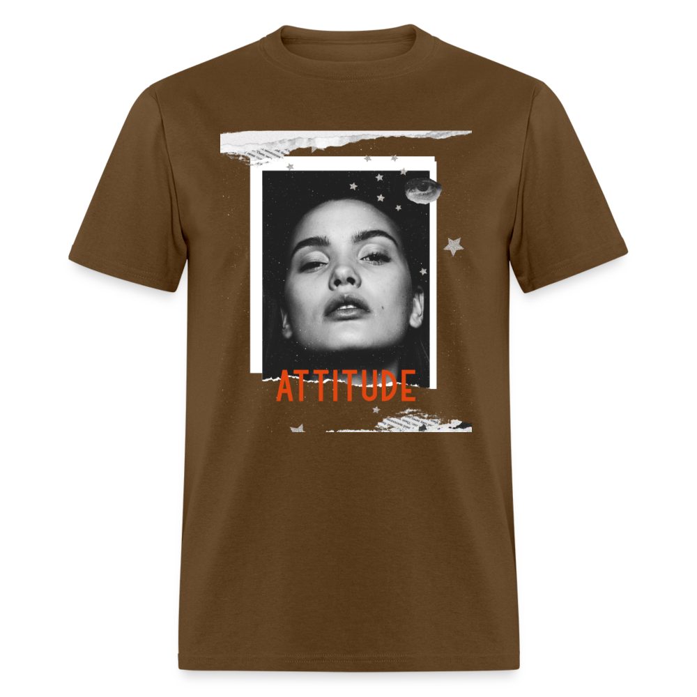 Unisex Classic T-Shirt ATTITUDE - brown