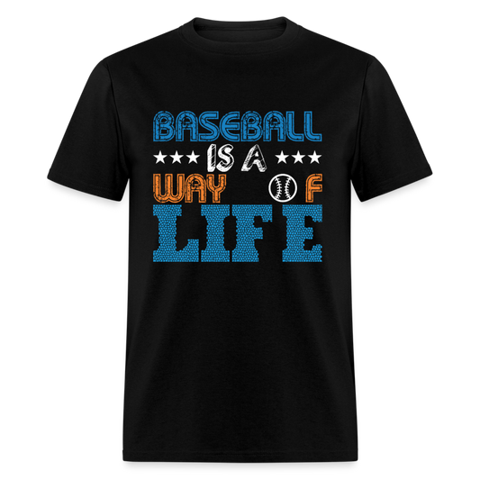 Unisex Classic T-Shirt BASEBALL IS A WAY OF LIFE - black