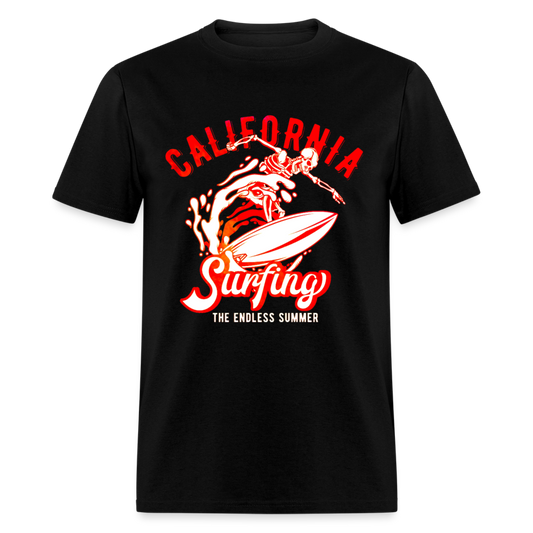 Unisex Classic T-Shirt CALIFORNIA SURFING - black