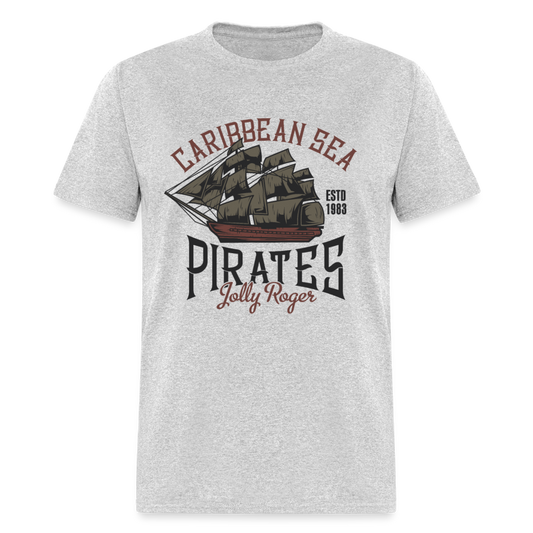 Unisex Classic T-Shirt CARIBBEAN SEA PIRATES - heather gray