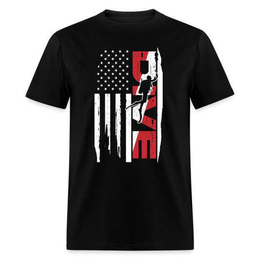 Unisex Classic T-Shirt DIVE The Star-Spangled Banner - black