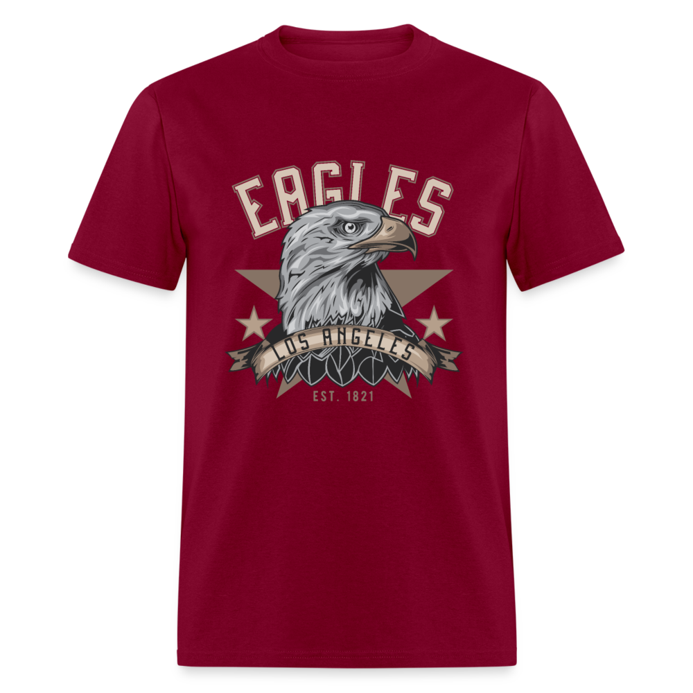 Unisex Classic T-Shirt EAGLES LOS ANGELES - burgundy