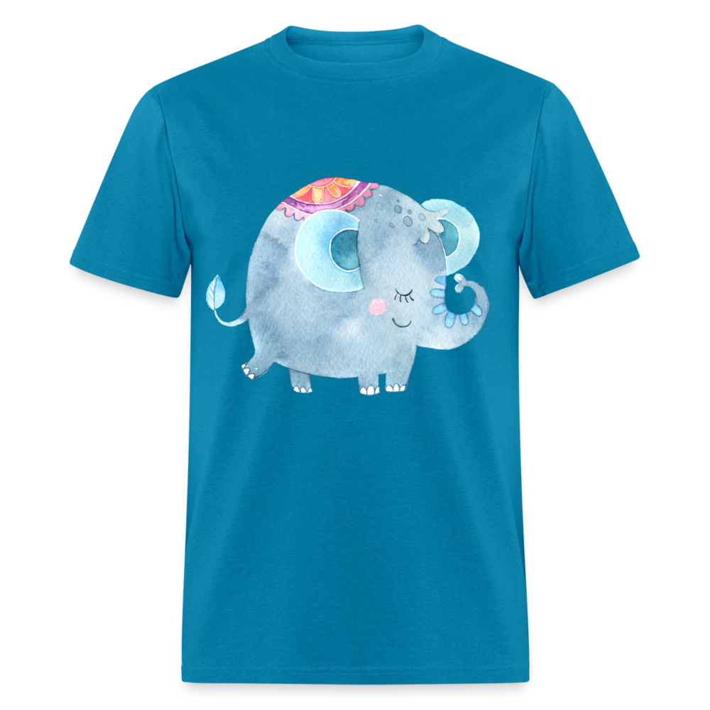 Unisex Classic T-Shirt ELEPHANT - turquoise