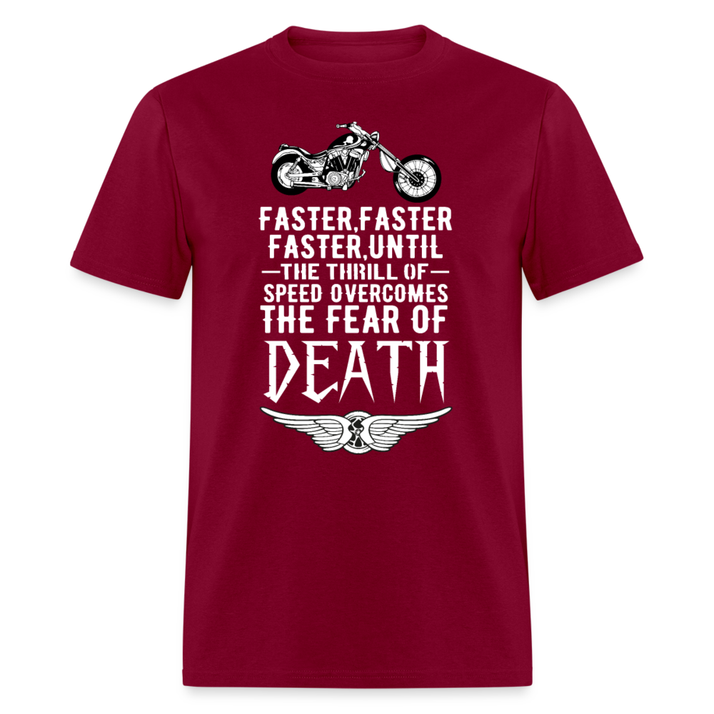 Unisex Classic T-Shirt FASTER, FASTER, FASTER..... - burgundy