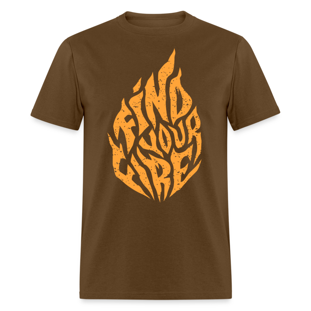 Unisex Classic T-Shirt FIND YOUR FIRE - brown