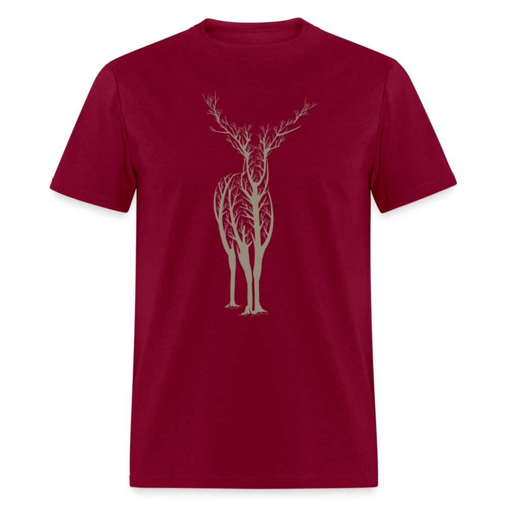 Unisex Classic T-Shirt FOREST DEER - burgundy