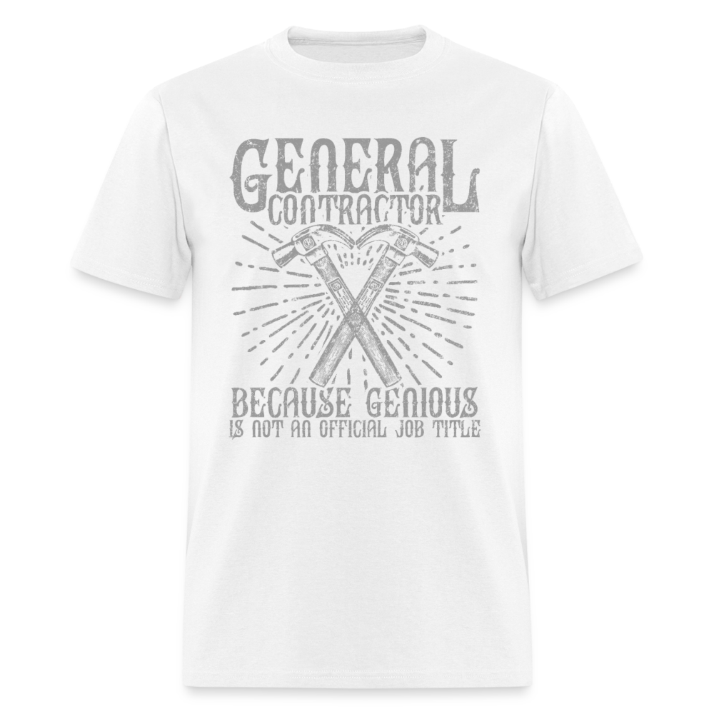 Unisex Classic T-Shirt GENERAL CONTRACTOR - white