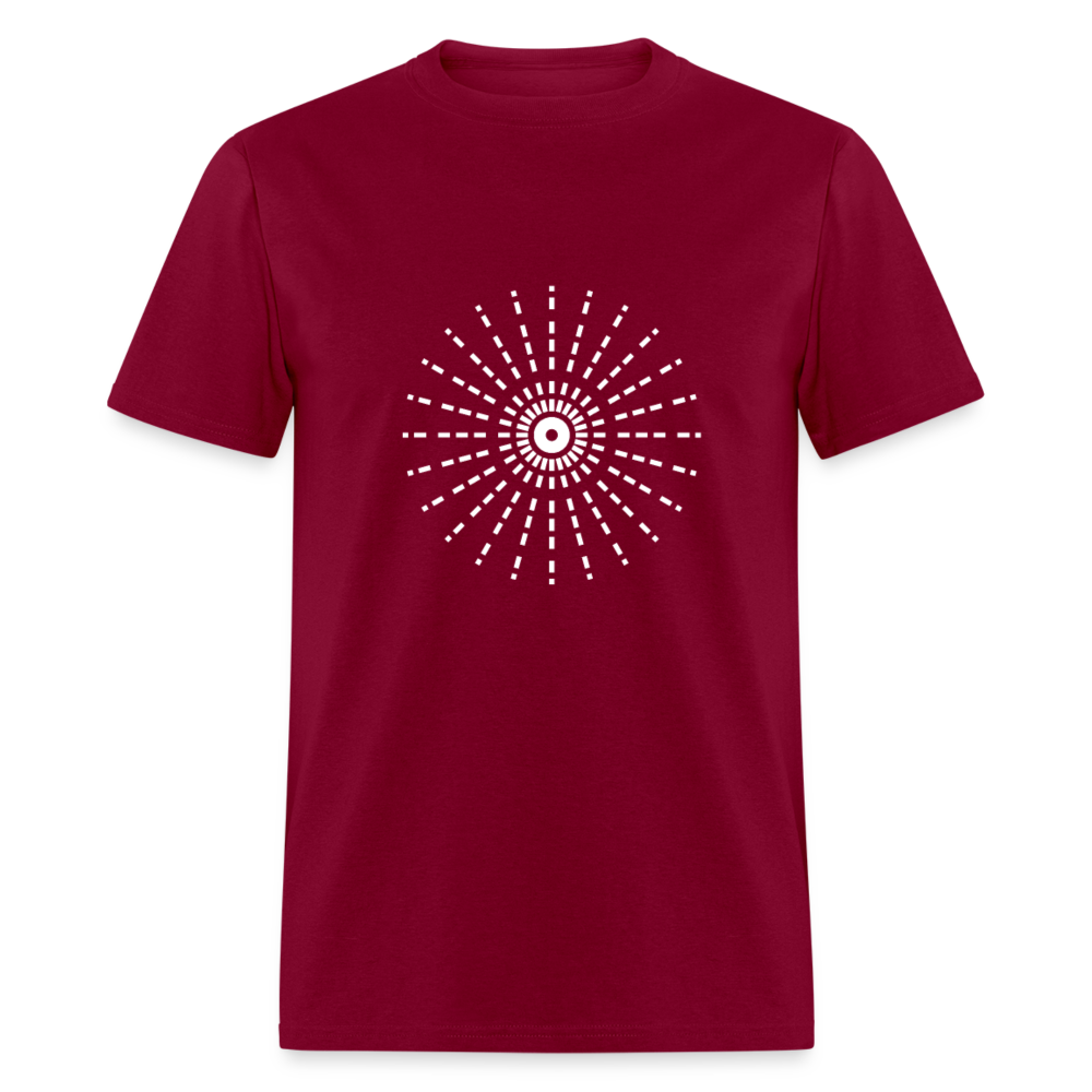 Unisex Classic T-Shirt GEOMETRIC - burgundy