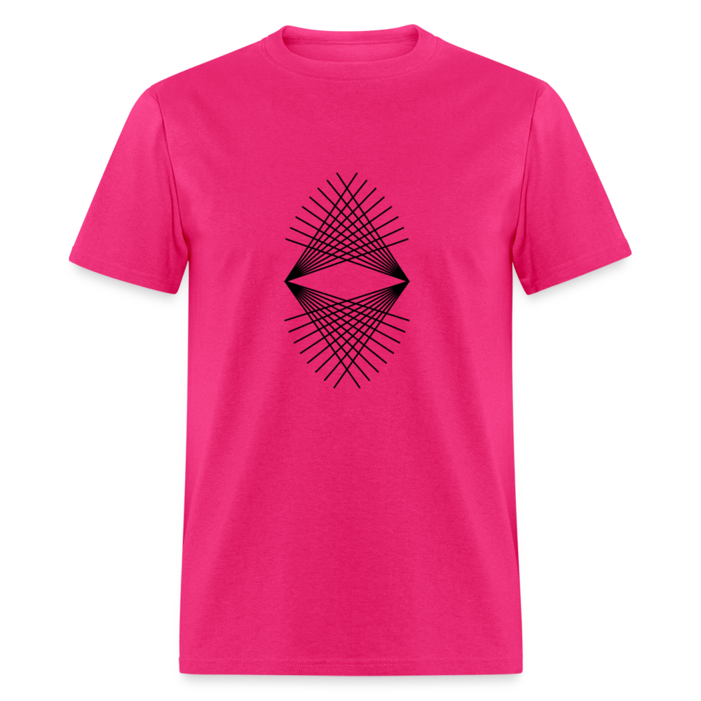 Unisex Classic T-Shirt GEOMETRIC - fuchsia