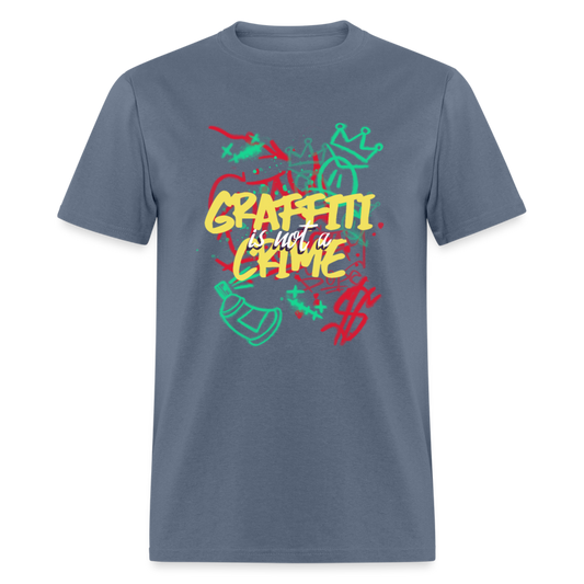 Unisex Classic T-Shirt GRAFFITI IS NOT A CRIME - denim