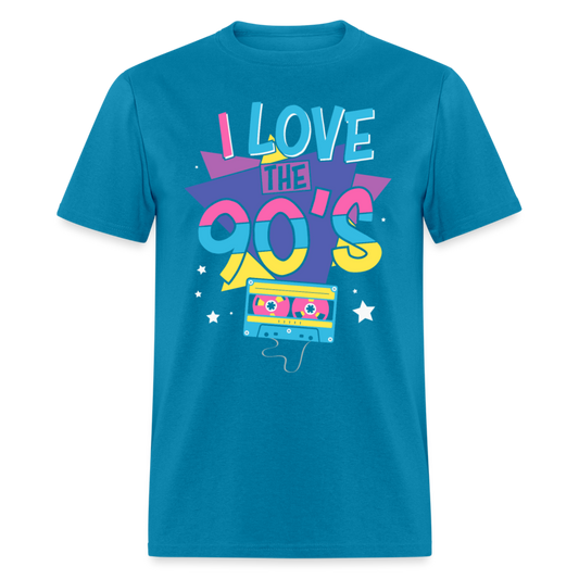 Unisex Classic T-Shirt I LOVE THE 90'S - turquoise