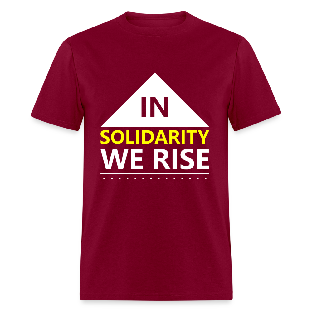 Unisex Classic T-Shirt IN SOLIDARITY WE RISE - burgundy