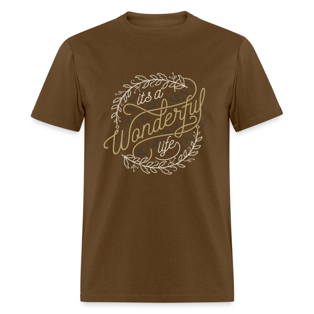 Unisex Classic T-Shirt IT'S A WONDERFUL LIFE - brown