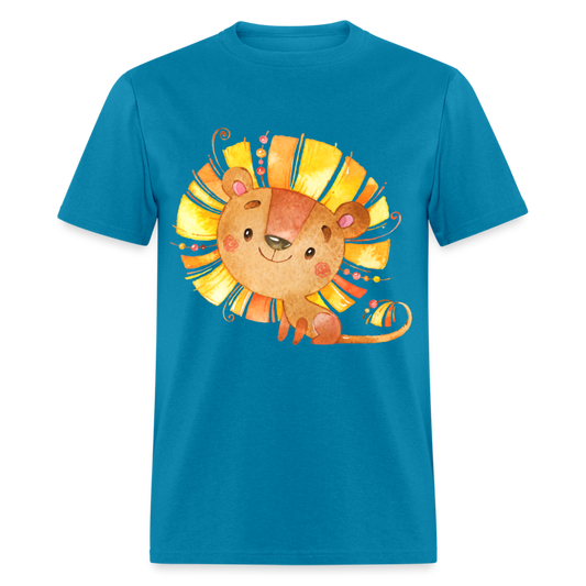 Unisex Classic T-Shirt LION - turquoise