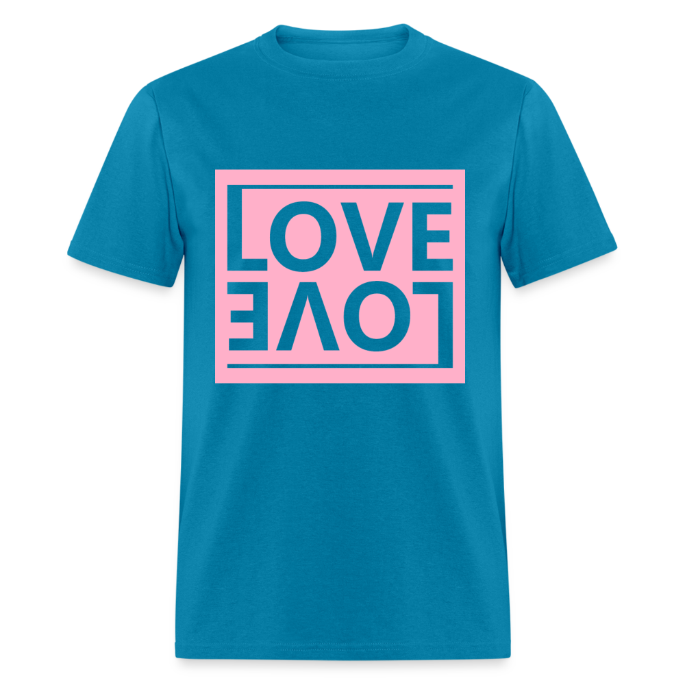 Unisex Classic T-Shirt LOVE - turquoise