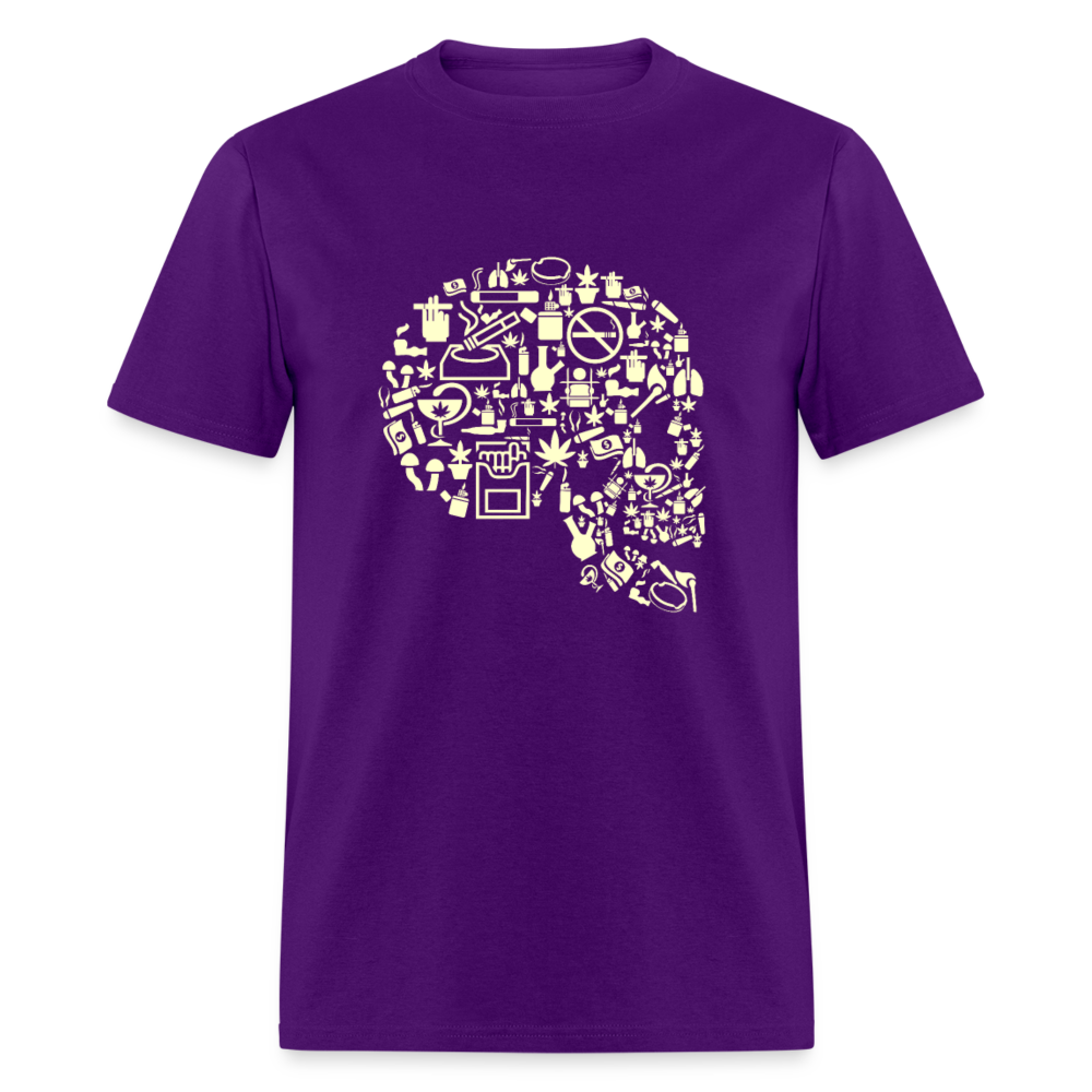 Unisex Classic T-Shirt MODERN LIFE SKULL - purple