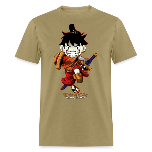 Unisex Classic T-Shirt MONKEY D LUFFY ANIME - khaki