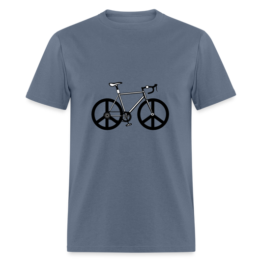 Unisex Classic T-Shirt PEACE BICYCLE - denim