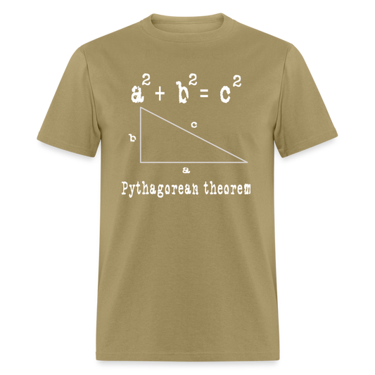 Unisex Classic T-Shirt Pythagoras theorem - khaki